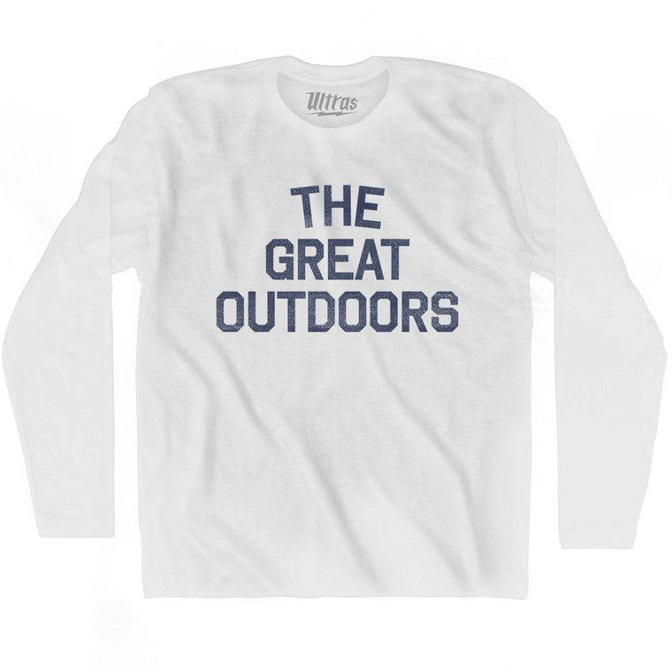 The Great Outdoors Adult Cotton Long Sleeve T-Shirt - White