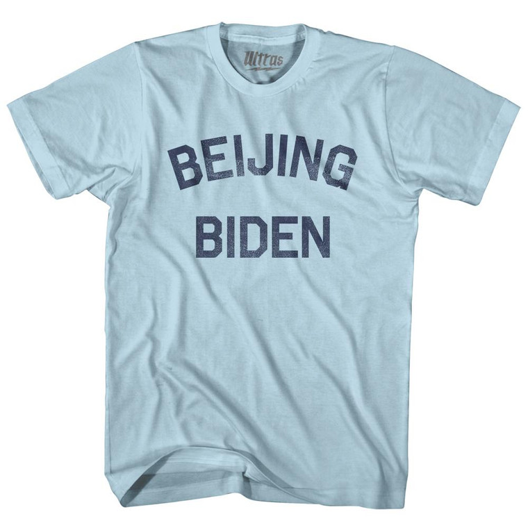 Beijing Biden Adult Cotton T-Shirt-Light Blue