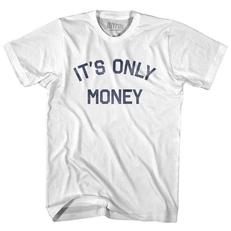 Its Only Money Womens Cotton Junior Cut T-Shirt - White
