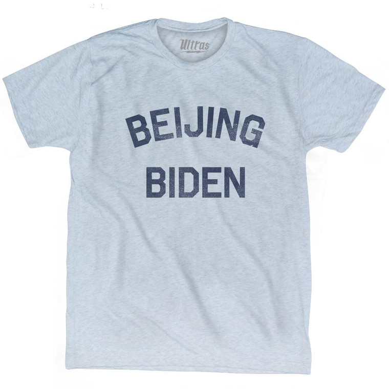 Beijing Biden Adult Tri-Blend T-Shirt - Athletic White