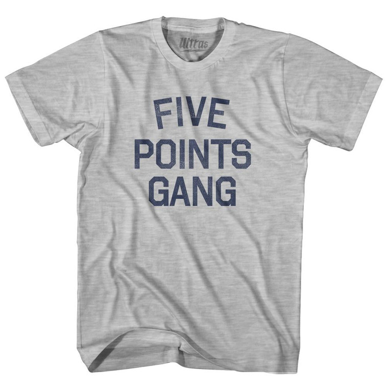 Five Points Gang Womens Cotton Junior Cut T-Shirt-Grey Heather