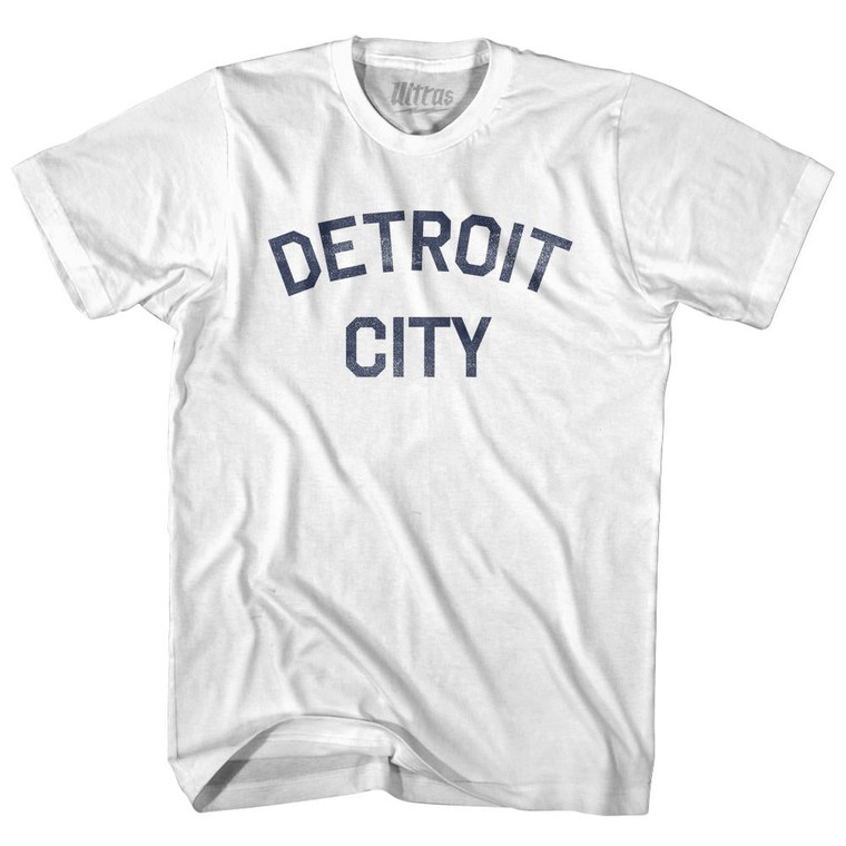 Detroit City Adult Cotton T-Shirt - White