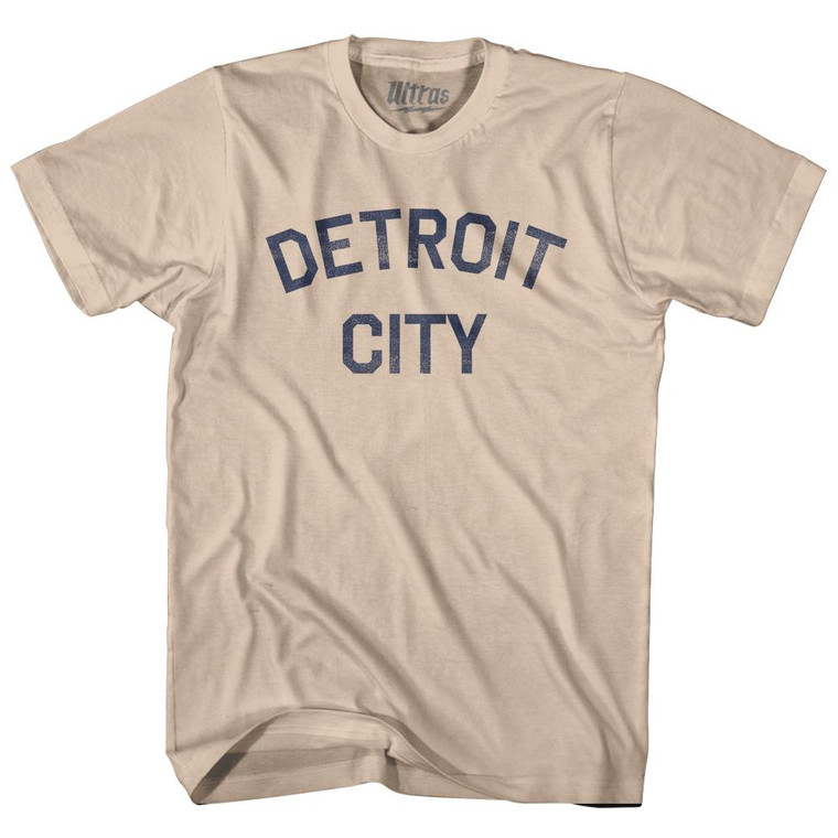 Detroit City Adult Cotton T-Shirt - Creme