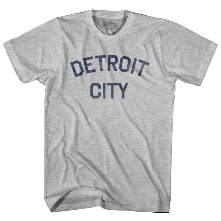 Detroit City Adult Cotton T-Shirt - Grey Heather
