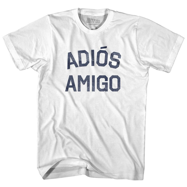 Adios Amigo Womens Cotton Junior Cut T-Shirt - White
