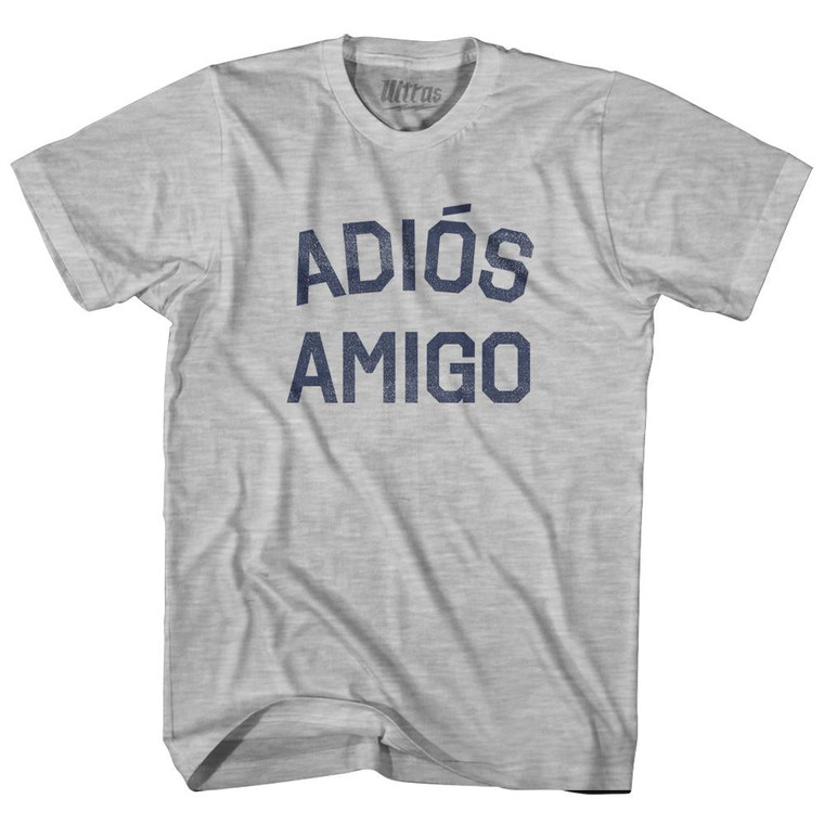 Adios Amigo Womens Cotton Junior Cut T-Shirt - Grey Heather