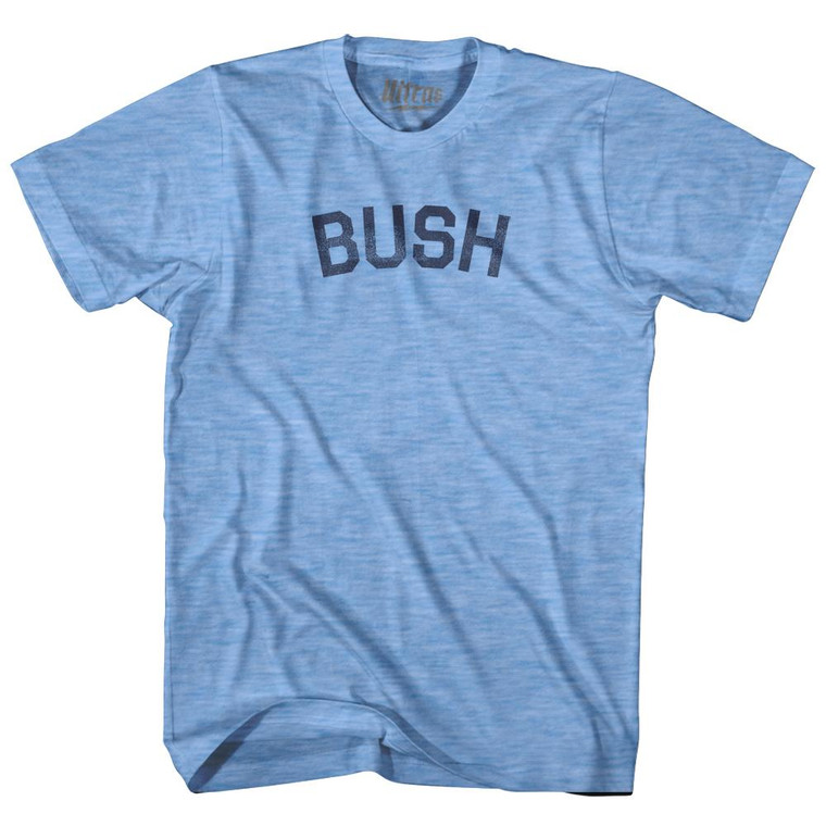 Bush Adult Tri-Blend T-shirt-Athletic Blue