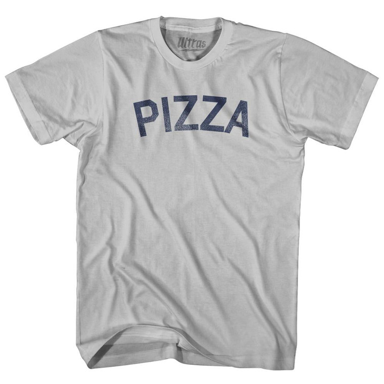 Pizza Adult Cotton T-shirt - Cool Grey