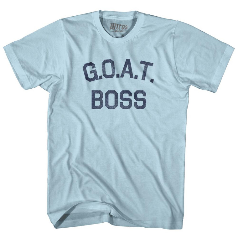G.O.A.T (GOAT) Boss Adult Cotton T-shirt-Light Blue