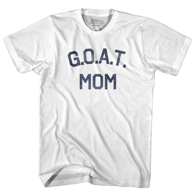 G.O.A.T (GOAT) Mom Womens Cotton Junior Cut T-Shirt - White