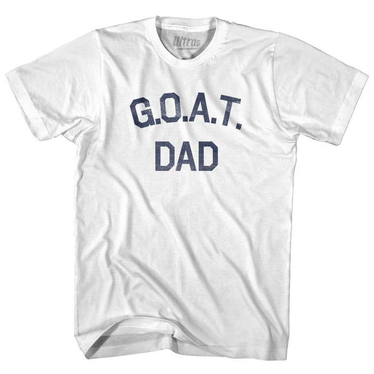 G.O.A.T (GOAT) Dad Adult Cotton T-shirt - White