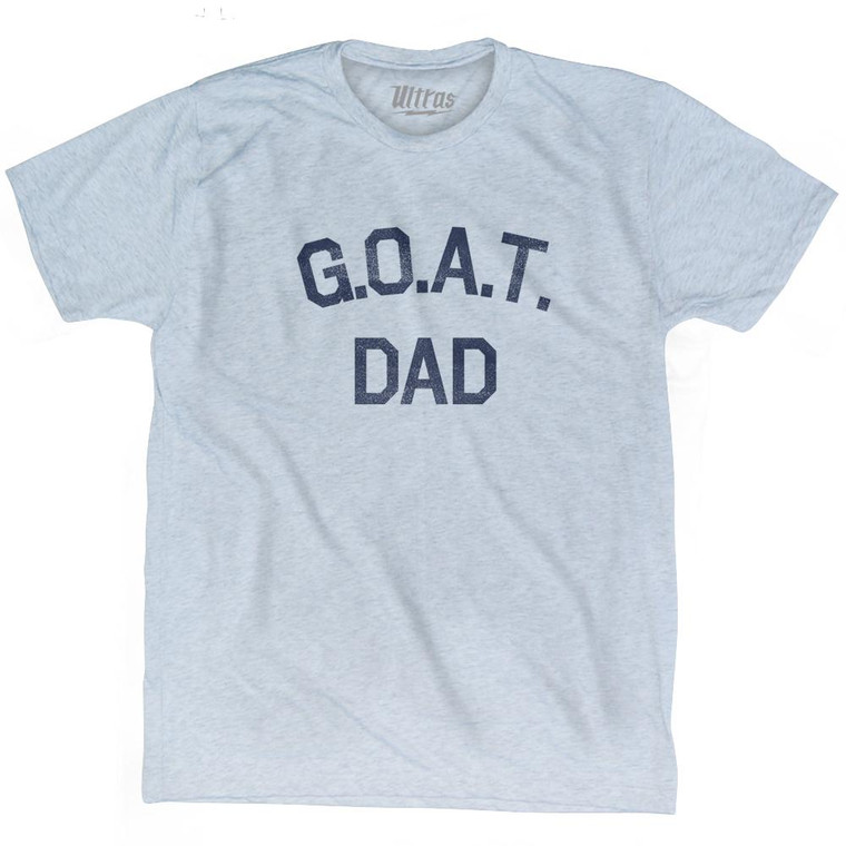 G.O.A.T (GOAT) Dad Adult Tri-Blend T-shirt - Athletic White