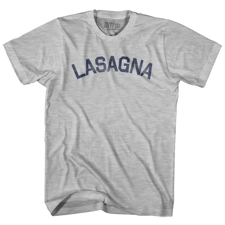 Lasagna Adult Cotton T-shirt - Grey Heather
