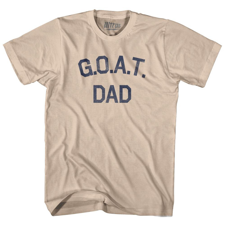 G.O.A.T (GOAT) Dad Adult Cotton T-shirt - Creme