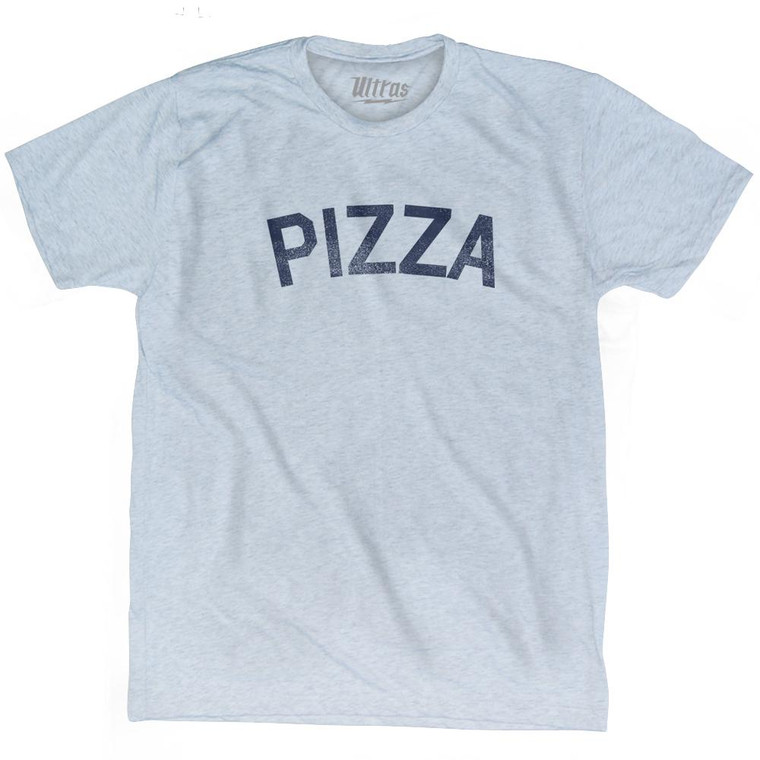 Pizza Adult Tri-Blend T-shirt - Athletic White