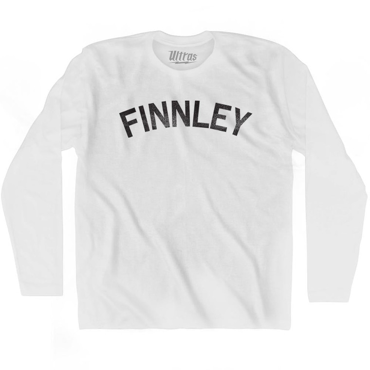 Finnley Adult Cotton Long Sleeve T-shirt - White