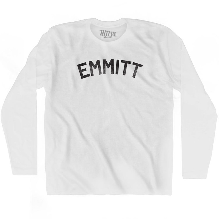Emmitt Adult Cotton Long Sleeve T-shirt - White