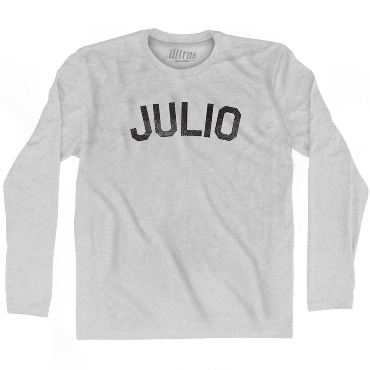 Julio Adult Cotton Long Sleeve T-shirt - Grey Heather