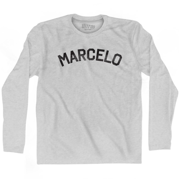 Marcelo Adult Cotton Long Sleeve T-shirt-Grey Heather
