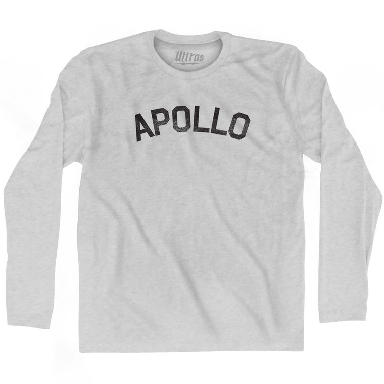 Apollo Adult Cotton Long Sleeve T-shirt - Grey Heather