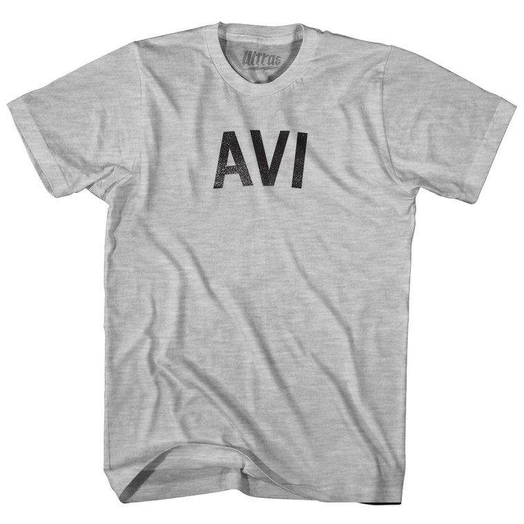Avi Womens Cotton Junior Cut T-Shirt - Grey Heather