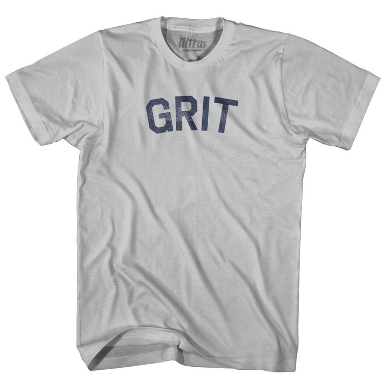 Grit Adult Cotton T-Shirt - Cool Grey