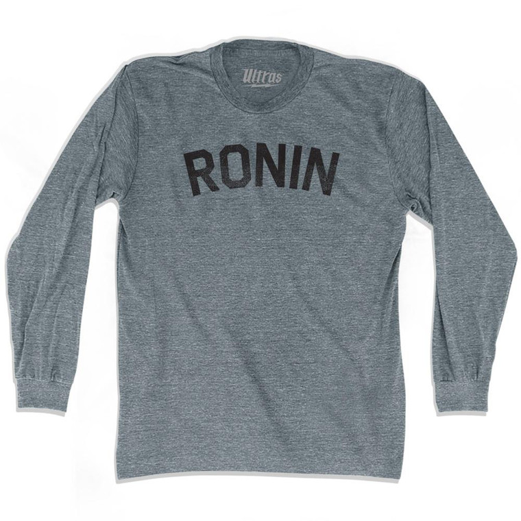 Ronin Adult Tri-Blend Long Sleeve T-shirt - Athletic Grey