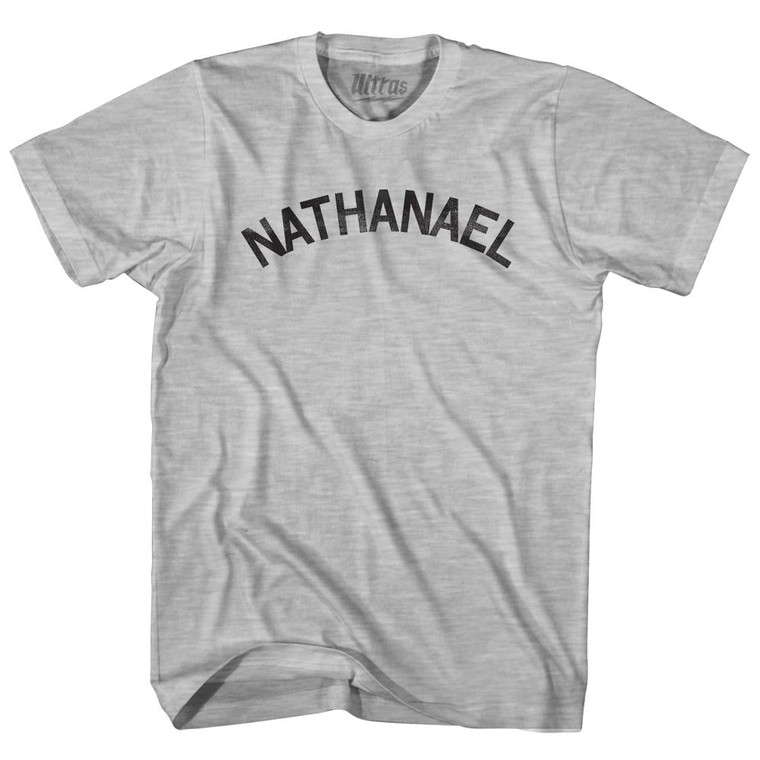 Nathanael Adult Cotton T-shirt - Grey Heather