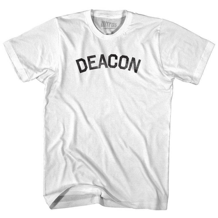 Deacon Adult Cotton T-shirt - White