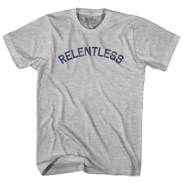 Relentless Youth Cotton T-Shirt-Grey Heather