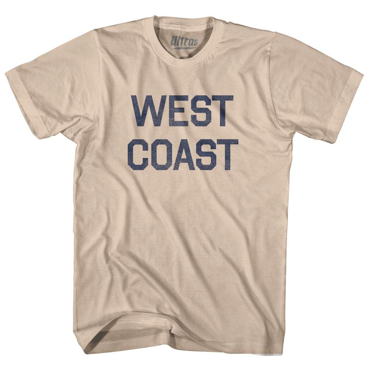 West Coast Adult Cotton T-Shirt-Creme