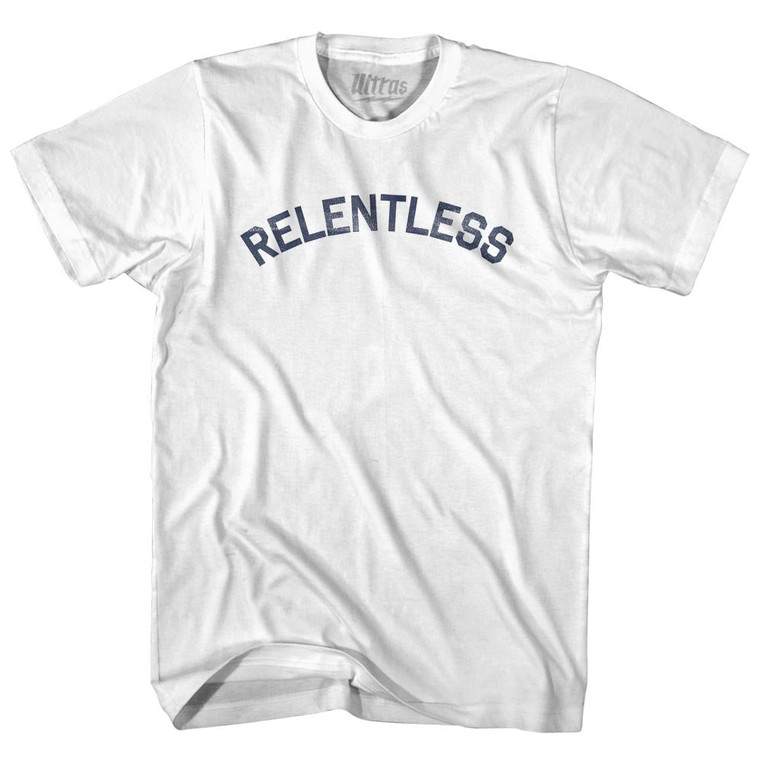 Relentless Adult Cotton T-Shirt-White