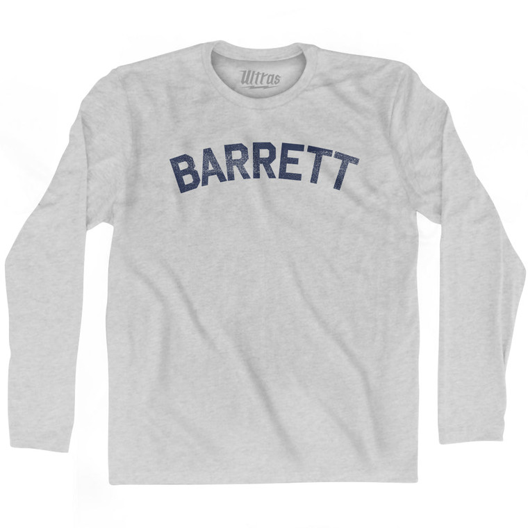 BARRETT Adult Cotton Long Sleeve T-shirt - Grey Heather
