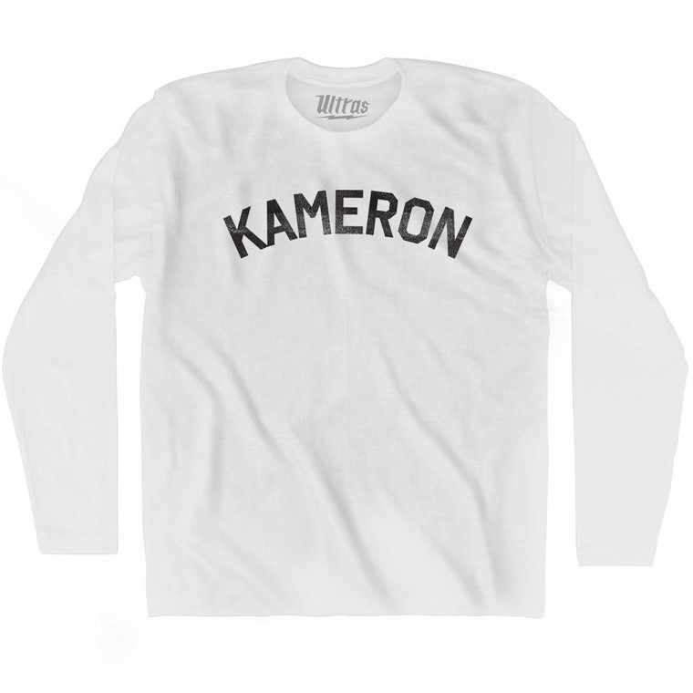 Kameron Adult Cotton Long Sleeve T-shirt - White