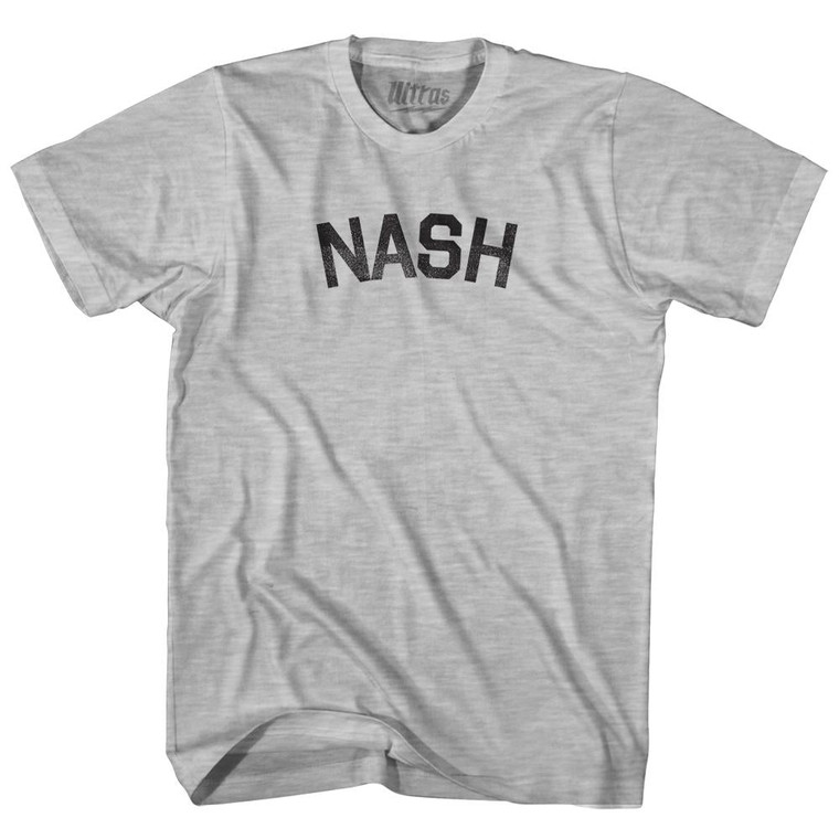 Nash Womens Cotton Junior Cut T-Shirt-Grey Heather