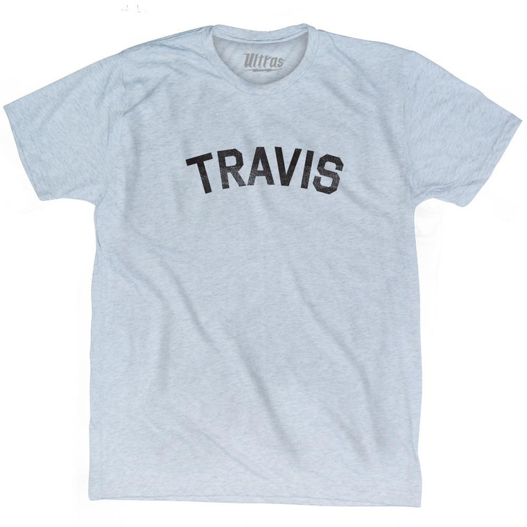 Travis Adult Tri-Blend T-shirt - Athletic White
