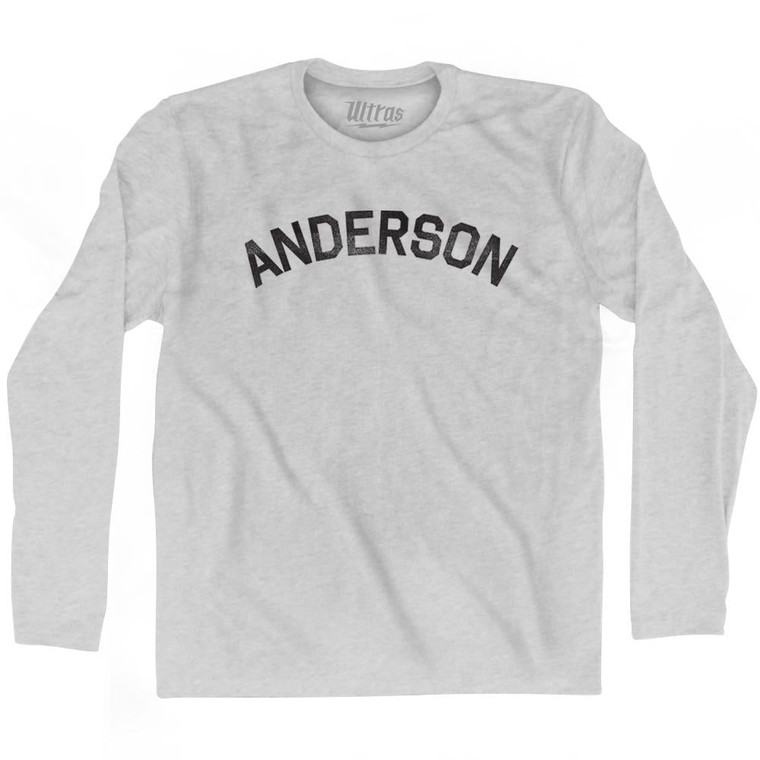 Anderson Adult Cotton Long Sleeve T-shirt-Grey Heather