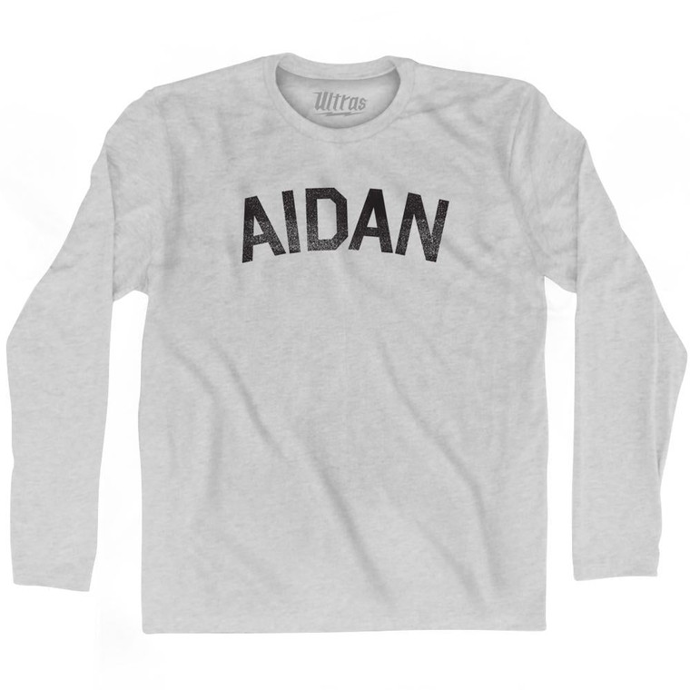 Aidan Adult Cotton Long Sleeve T-shirt-Grey Heather