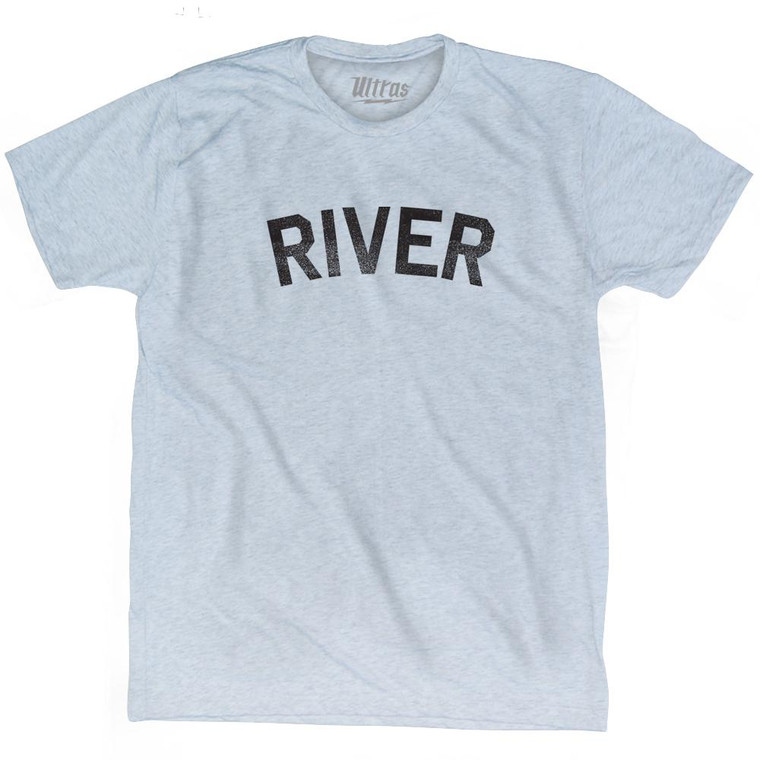River Adult Tri-Blend T-shirt - Athletic White