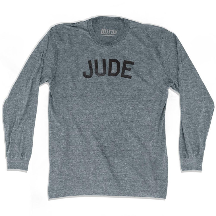 Jude Adult Tri-Blend Long Sleeve T-shirt - Athletic Grey