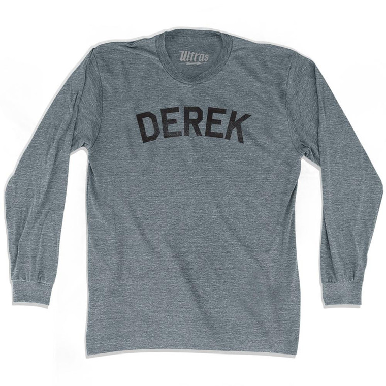 Derek Adult Tri-Blend Long Sleeve T-shirt - Athletic Grey