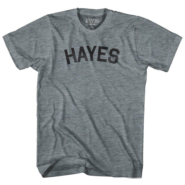 Hayes Womens Tri-Blend Junior Cut T-Shirt-Athletic Grey