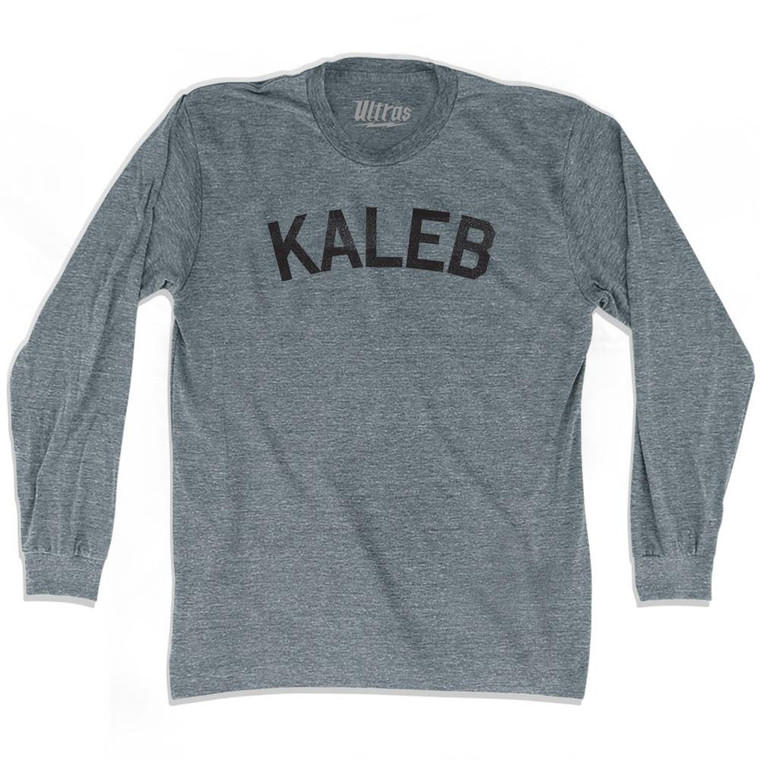 Kaleb Adult Tri-Blend Long Sleeve T-shirt - Athletic Grey