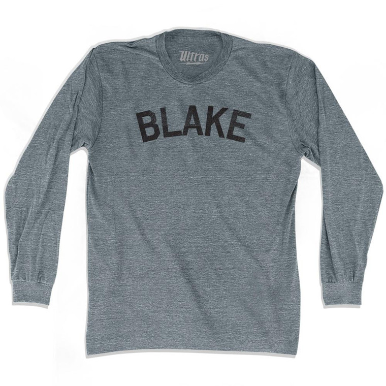 Blake Adult Tri-Blend Long Sleeve T-shirt-Athletic Grey