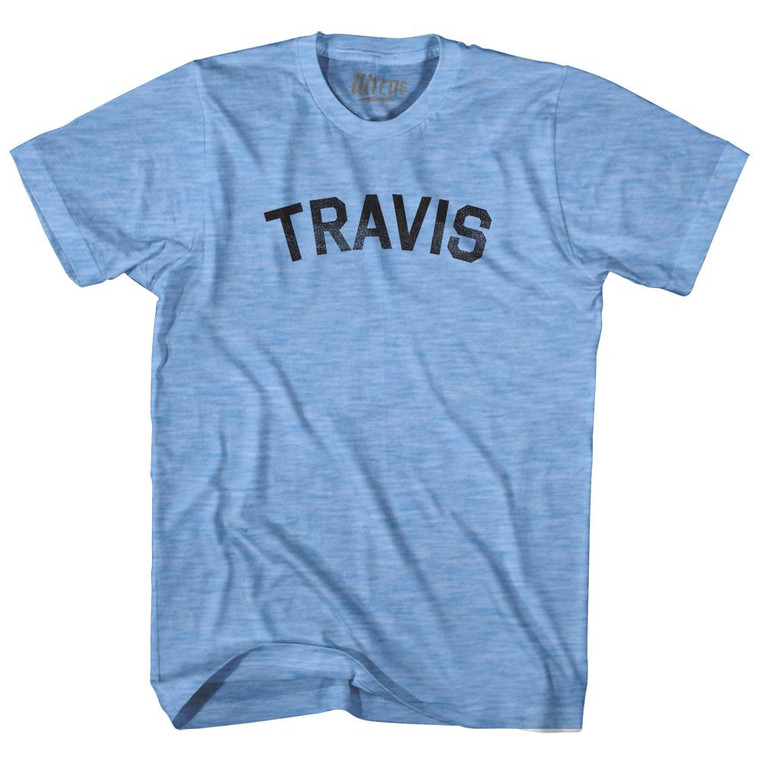 Travis Adult Tri-Blend T-shirt - Athletic Blue