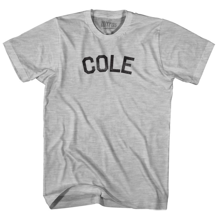 Cole Adult Cotton T-shirt-Grey Heather