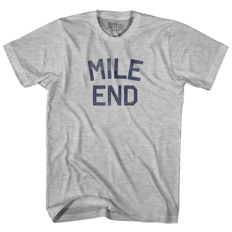 Mile End Adult Cotton T-Shirt-Grey Heather