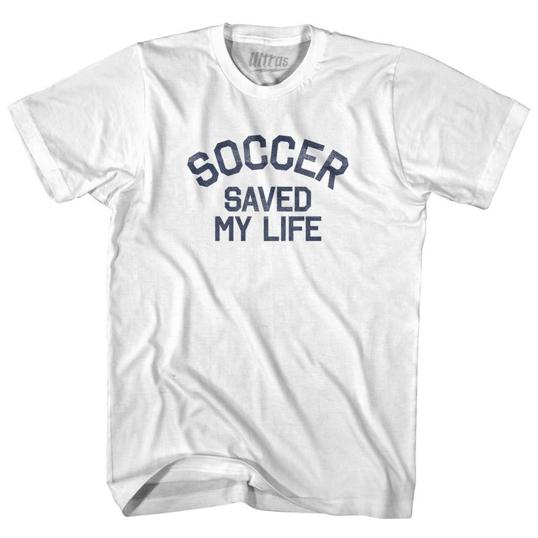 Soccer Saved My Life Youth Cotton T-Shirt-White