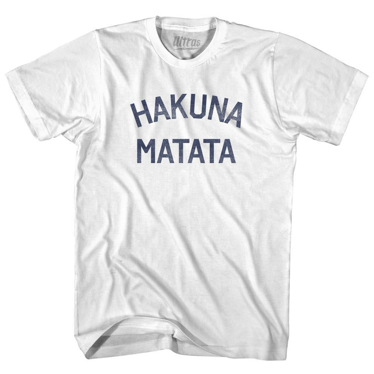 Hakuna Matata Adult Cotton T-Shirt-White