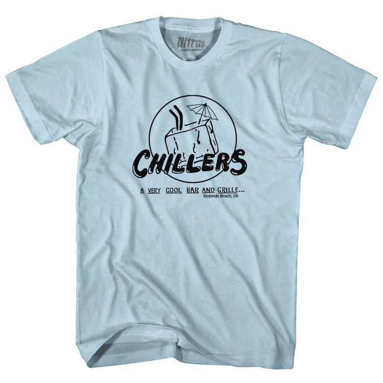 Chillers Bar Redondo Beach California Adult Cotton T-shirt - Light Blue